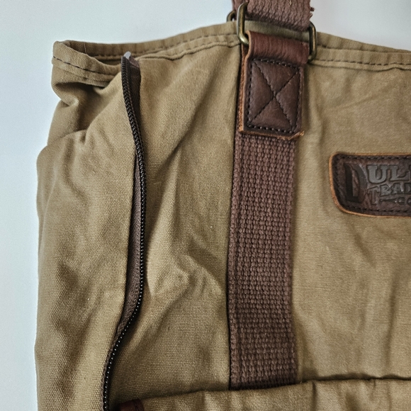 Duluth Tan Leather Canvas Bag - Picture 4 of 12